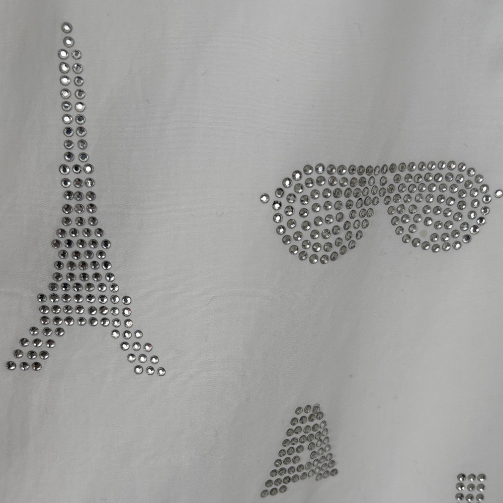 Karl Lagerfeld White Shirt with Rhinestone Accents - Picture 2 of 6